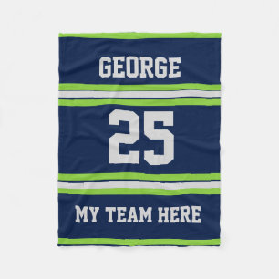 Personalisiert mit Namen,#, Team, Sportfan-Team Fleecedecke