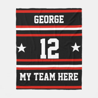 Personalisiert mit Namen,#, Team, Sportfan-Team Fleecedecke