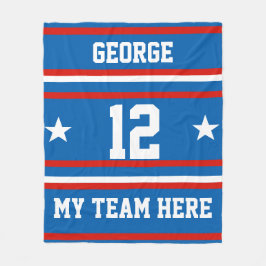 Personalisiert mit Namen,#, Team, Sportfan-Team Fleecedecke