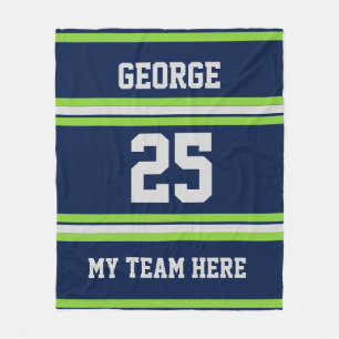 Personalisiert mit Namen,#, Team, Sportfan-Team Fleecedecke
