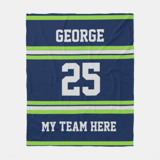 Personalisiert mit Namen,#, Team, Sportfan-Team Fleecedecke