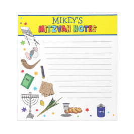 Personalisiert Mitzvah Notepad - Stil 2 Notizblock
