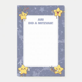 Personalisiert Mitzvah stellt Lila Gejubelstars fe Post-it Klebezettel