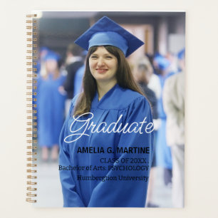 Personalisiert Modern Class of Abschluss Name Foto Planer