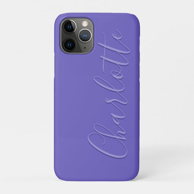 Personalisiert Modern einfach Lila Case-Mate iPhone Hülle (Rückseite)