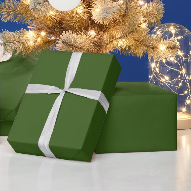 Personalisiert Modern Frohe Weihnachts-Grün-Monogr Geschenkpapier (Feiertage)