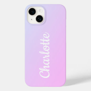 Personalisiert Modern Lilac Ombre Case-Mate iPhone 14 Hülle