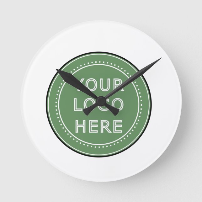 personalisiert modern, Minimalistisch und elegant Runde Wanduhr (Vorderseite)