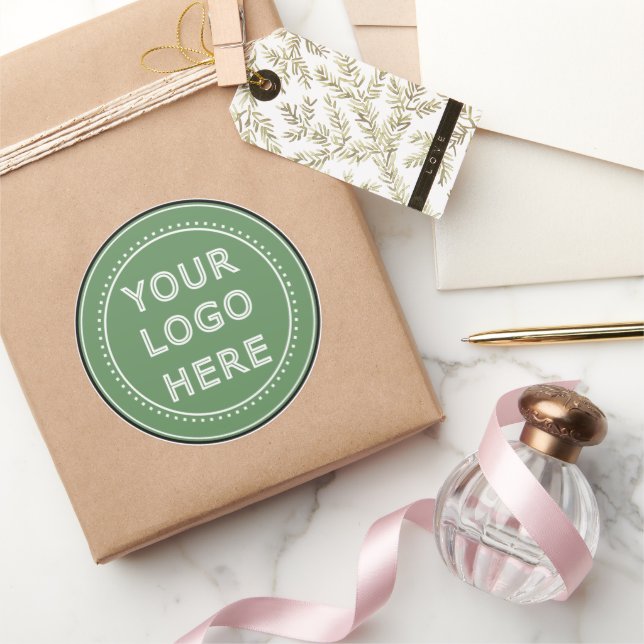 personalisiert modern, Minimalistisch und elegant Runder Aufkleber (Schenken)