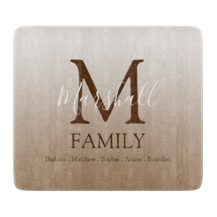 Personalisiert-Modern-Monogramm Schneidebrett