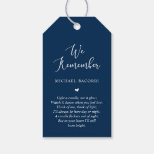 Personalisiert-modern, Navy Blue, Beerdigung Gefal Geschenkanhänger