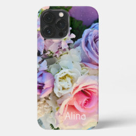 Personalisiert Modern , Niedliche Rose iPhone iPho 13 Pro Max Hülle