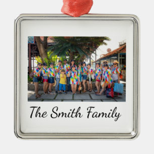 Personalisiert Modern Simple Wiedersehen Foto Ornament Aus Metall