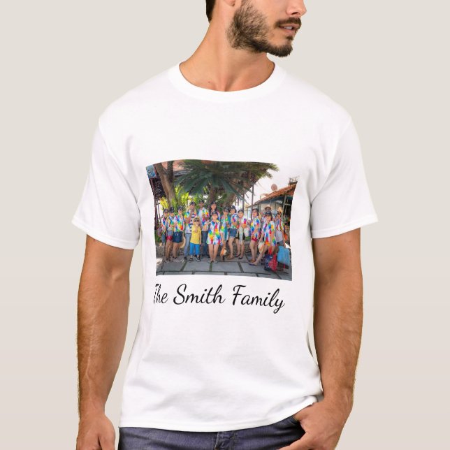 Personalisiert Modern Simple Wiedersehen Foto T-Shirt (Vorderseite)