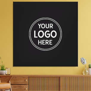 Personalisiert, Modern, Stylisch, Monochrom, QR-Co Leinwanddruck
