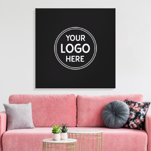 Personalisiert, Modern, Stylisch, Monochrom, QR-Co Leinwanddruck