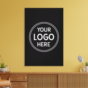 Personalisiert, Modern, Stylisch, Monochrom, QR-Co Leinwanddruck