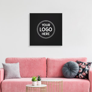 Personalisiert, Modern, Stylisch, Monochrom, QR-Co Leinwanddruck