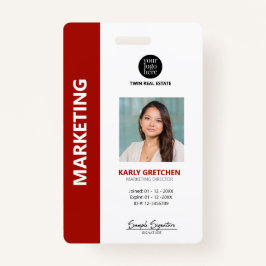Personalisiert Moderne Berufliche Mitarbeiter-ID R Ausweis