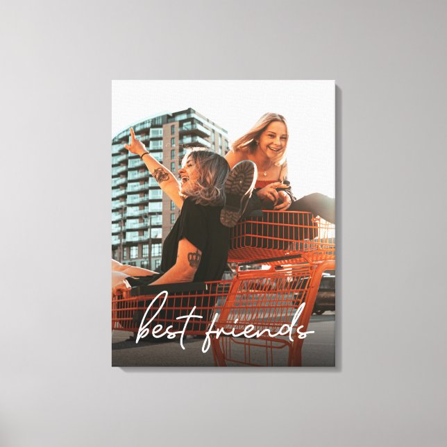 Personalisiert Moderne beste Freunde Foto Leinwanddruck (Vorderseite)