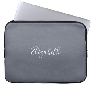 Personalisiert Moderne Elegante Blaue Graue Linse Laptopschutzhülle