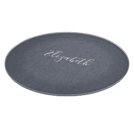 Personalisiert Moderne Elegante Blaue Graue Linse Schneidebrett