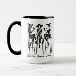 Personalisiert Moderne, elegante Hexen Weinbar Tasse