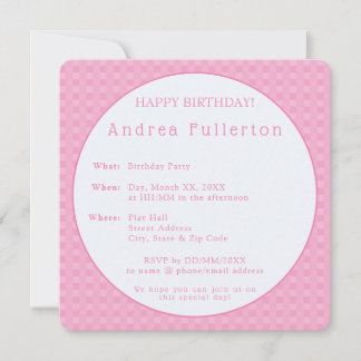 Personalisiert Moderne Elegante Rosa Geburtstagspa Einladung