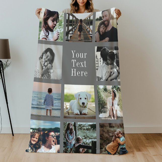 Personalisiert-Moderne Instagram-Fotosammlerfamili Fleecedecke (Von Creator hochgeladen)