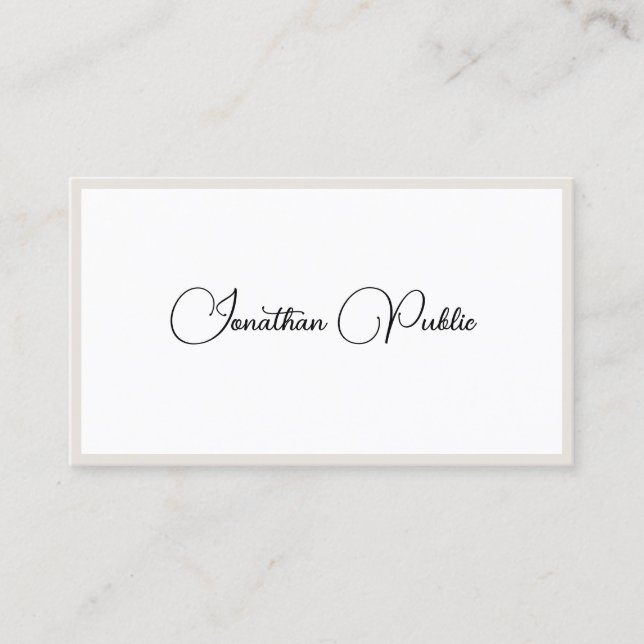 Personalisiert Moderne Minimalistische Eleganthypo Visitenkarte (Vorderseite)