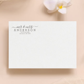 Personalisiert Moderne Mr. and Mrs. Familienname R