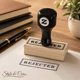 Personalisiert Moderne, stilvolle Rot-geweihte Hol Gummistempel