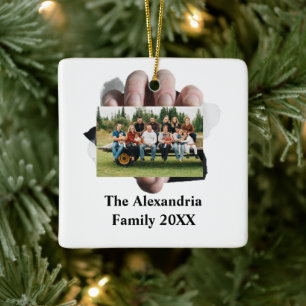 Personalisiert Moderne Vintage Fotovorlage Keramikornament
