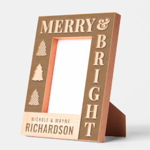 Personalisiert Moderne Weihnachten Geätzte Rahmen