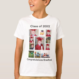 Personalisiert Moderner Abschluss 11 FotoCollage T-Shirt