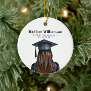 Personalisiert Moderner Abschluss Weibliche Gradui Keramik Ornament