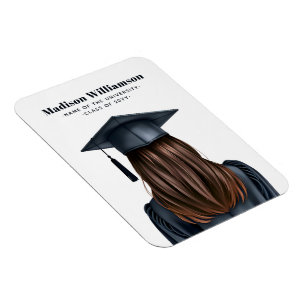 Personalisiert Moderner Abschluss Weibliche Gradui Magnet