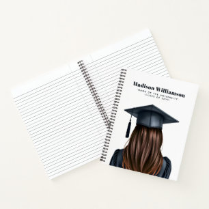 Personalisiert Moderner Abschluss Weibliche Gradui Notizbuch