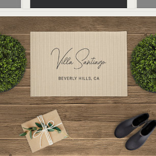 Personalisiert Moderner Name der Zuhause Residence Fußmatte