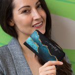 Personalisiert Modernes Aquamarines Agate Watercol Geldbeutel Hülle Für Das Samsung Galaxy S5<br><div class="desc">Dieses stilvolle,  moderne Handygehäuse mit aquamarinem und goldfarbenem Design ist personalisiert mit Ihrem Namen auf schwarzem Hintergrund. Einfach zu personalisieren mit benutzerdefinierten Optionen.</div>