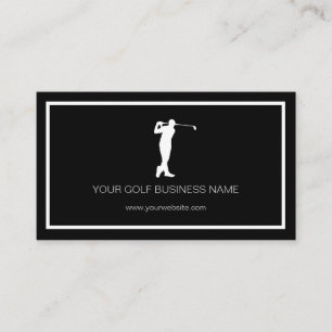 Personalisiert Modernes Black Beruflich Golf Busse Visitenkarte