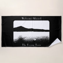 Personalisiert Modernes Bootdekor Schwarz-weiß Pon