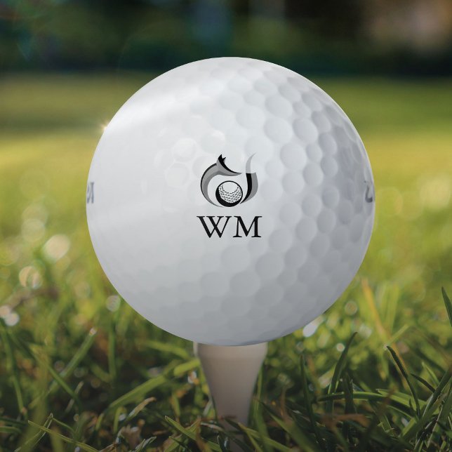 Personalisiert Monogram Modern Fox Golfball (Personalized Monogram Modern Fox Golf Balls)