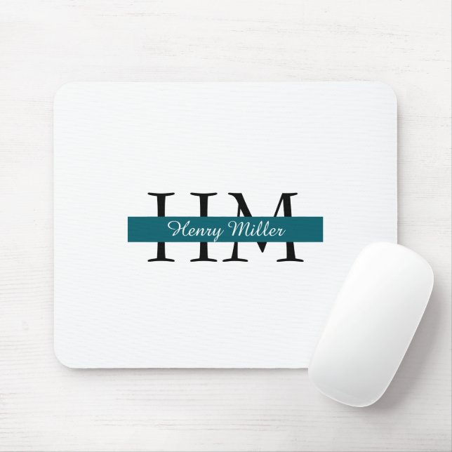 Personalisiert Monogram Mousepad | Benutzerdefinie (Mit Mouse)