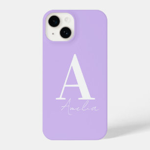 Personalisiert Monogramm Lila Lilac iPhone 14 Hülle