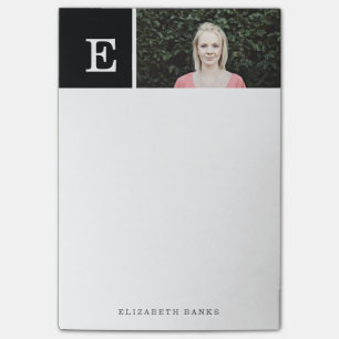 Personalisiert Monogramm und Foto Post-it Klebezettel