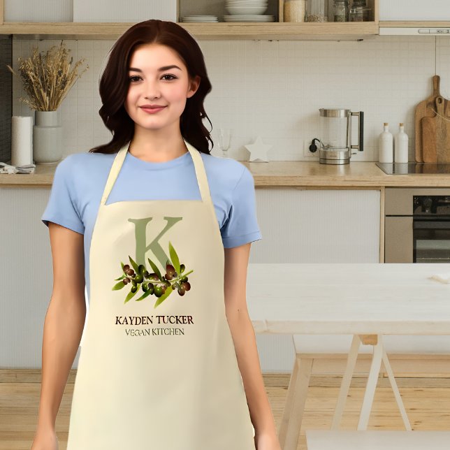 Personalisiert Monogramm Vegane Küche Schürze (Von Creator hochgeladen)
