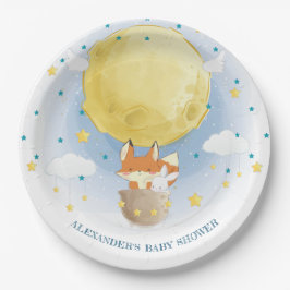 Personalisiert Moon Air Ballon Babydusche Pappteller