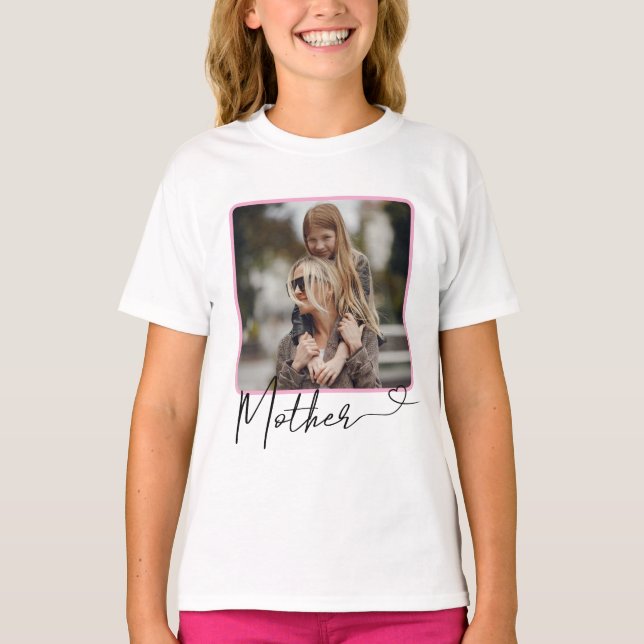 Personalisiert Mother Foto T - Shirt (Vorderseite)