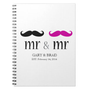 Personalisiert & Mr. Mustache Journal Notizblock